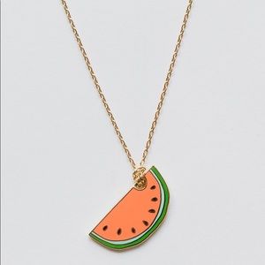 Watermelon gold plated chain necklace